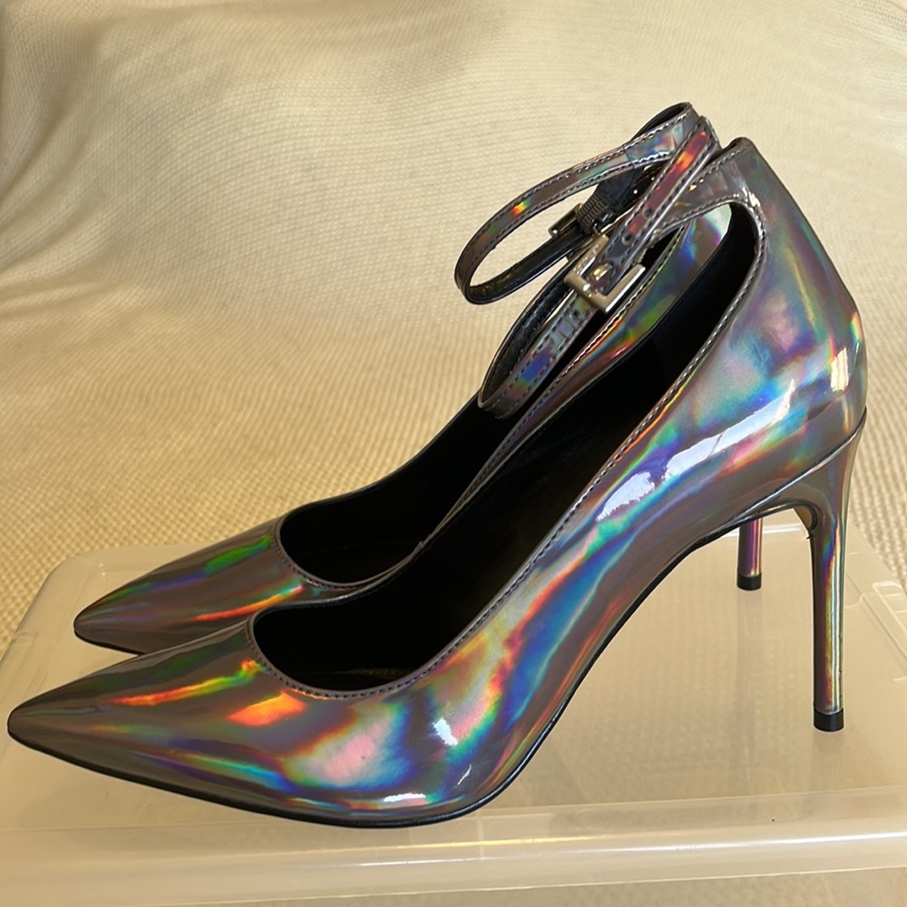 Dark Iridescent Calvin Klein Stiletto Heels - Picture 4 of 12